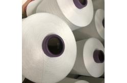 China Smooth White Polyester Ring Spun Yarn Textured Customized Service supplier