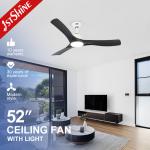 Living Room LED Ceiling Fan with Plastic Blades and REACH Certificate by 1stshine for sale