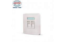 China ANSHI RJ45 86x86mm Single Hole Panel Telecommunication Face Plate supplier
