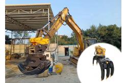 China 6-8T Excavator Attachments Hydraulic Grapple For Grabbing Log Stone supplier