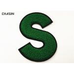 Green Alphabet Chenille Embroidery Patches For Varsity Jackets for sale
