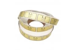 China Gold Foil Self Adhesive Peel Off Private Tamper Seal Stickers Roll supplier