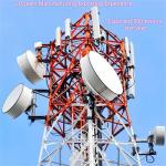 Custom Height 4 Legged Angular Lattice Steel Tower For Commercial Complex 5G