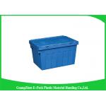Light Weight Plastic Attached Lid Containers Moving Storage Nestable And Stackable