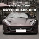 K103 Matte Black Red TPU Car Color Protection Film Premium Car Wraps for sale