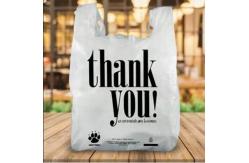 China Biodegradable PLA T Shirt Compostable Grocery Bags For Take Out supplier