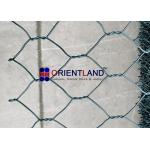 Dark Green Pvc Coated Hexagonal 2.7mm Mesh Gabion Baskets for sale