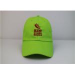 Green Solid Color Embroidered Baseball Caps Curve Brim Character Style for sale