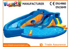 China PLATO 0.55mm PVC Tarpaulin Inflatable Water Slide For Pool / Yard Park supplier