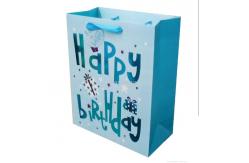 China Custom Embossed Paper Packaging Bag Grosgrain Handle for Christmas supplier