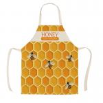 Apron Bee Pattern Flax Waterproof And Oil-Proof Pattern Beekeeping Outfits Customized Apron for sale