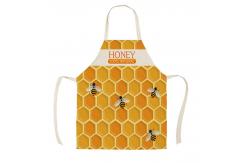 China Apron Bee Pattern Flax Waterproof And Oil-Proof Pattern Beekeeping Outfits Customized Apron supplier