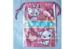 China Waterproof Plastic Drawstring Bag , Drawstring Plastic Bag For Wet Towel / Sanitary Towel supplier