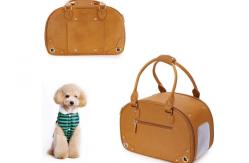 China 45L Travel Portable Soft Padded Dog Cat Leather Handbag Foldable supplier