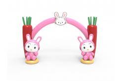 China Rabbit Carrot Party Inflatable Event Arches 6*6m For Outdoor Activities supplier