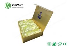 China Custom Logo Printed Luxury Magnetic Closure Rigid Cardboard Gift Box With Velvet Insert supplier