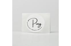China Custom Printed White 5cm Round Paper Sticker For E Commerce Packaging supplier