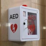 Durable Steel AED Defibrillator Cabinets Indoor Use With Curved Corner for sale