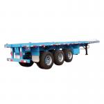 3 Axle 40 Foot Container Flatbed Semi Trailer With Brake Chamber for sale