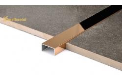 China 3048MM Length Mirror Tile Trim PVD Rose Gold Stainless Steel U Trim supplier