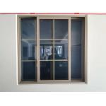 Flush PVC Anthracite Double Glazed Windows With Grill 2.28 Inch for sale