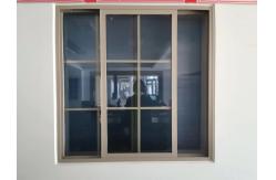 China Flush PVC Anthracite Double Glazed Windows With Grill 2.28 Inch supplier