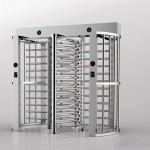 Heavy Duty IP54 Full Height Turnstile Gate Double Passage 24V Solenoid Control Motor for sale