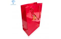 China OEM Logo Kraft Paper Shopping Bags With Handles Bulk Matt Varnish supplier