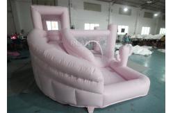 China Jumping Castle Slide Inflatable Pastel Pink Inflatable Bouncer White Bounce Jumping House supplier