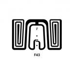 Custom 26x16mm F43 RFID UHF Inlay / Dry RFID Inlay With Impinji Monza 4 Chip for sale