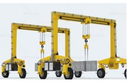 China Double Girder Electric Tire Mobile Gantry Cranes Synchronized And Coordinated supplier