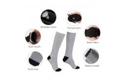 China Grey 4000mAh Battery Heated Stockings Three Temp. Gears Heated Compression Socks supplier