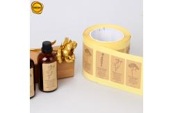 China 25cm Kraft Paper Sticker Labels Custom Brown Paper Label Printing For Ampoule supplier