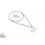 Hiphop Double Layer Key Lock Engraved Mens Chain Necklace for sale