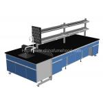 3000x1500x850mm Lab Island Bench With Adjustable Footing Wooden Cabinets for sale