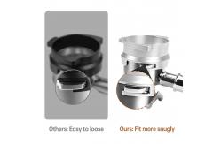 China Sliver 54mm Hands Free Aluminum Coffee Dosing Funnel for Home Cafe supplier