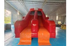 China Customized Inflatable Slide Fire Fighting Truck Carton Inflatable Double Dry Slides supplier