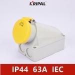 IP44 4P 63Amp Industrial Power Socket Wall Mounted IEC standard for sale
