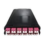 China Fiber 12 24 Core Single Mode MPO MTP Cassettes Magenta MPO Patch Panel Cassette for sale