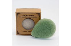 China Customized Logo Tear Drop Exfoliating Konjac Sponge 2.5cm Thick supplier