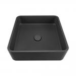 Square Concrete Wash Basin With Matte Finish Without Overflow for sale