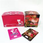 Pink Pussycat paper box card Embossing Hot stamping sensual enhancement blister packaging display boxes cards for sale