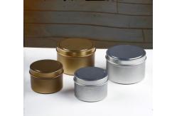 China 4oz 8oz Aluminum Cookie Tin Cans Round Empty Candle Jars With Metal Lid supplier