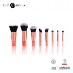 Flower Luxury Mini Travel Cosmetic Brush Set Synthetic Bristles With Plastic Handle for sale