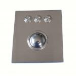 Military Ruggedized 38mm Optical Trackball Pointing Device Top Panel Mount Vandal Resistant for sale