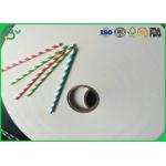 Glossy Food Grade Paper Roll , 60gsm To 120gsm Environmental Safetyof Straw Pipe Paper