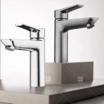 Single Handle Bathroom Washbasin Faucet Hot And Cold Stainless Steel Household Sink for sale