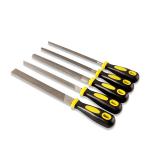 Round File High Carbon Steel Flat File with Handle Tooth Pattern Bidentate Pattern