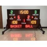 Yellow Electronic Basketball Scoreboard With Moving Sign