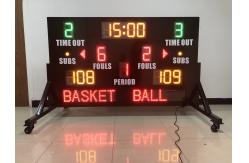 China Yellow Electronic Basketball Scoreboard With Moving Sign supplier